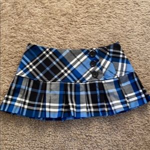 Super short plaid mini skirt